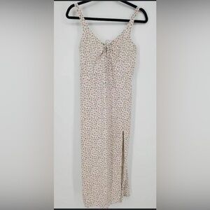 Abercrombie & Fitch Adjustable Floral Slit Midi Dress